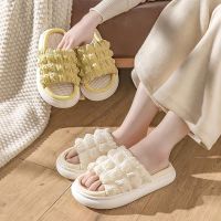 ?พร้อมส่ง?ใหม่ รองเท้าแตะลินินญี่ปุ่น รองเท้าใส่เดินในบ้าน รองเท้าสลิปเปอร์ slippers แบบหนา นิ่มใส่สบาย กันลื่น ISS1000