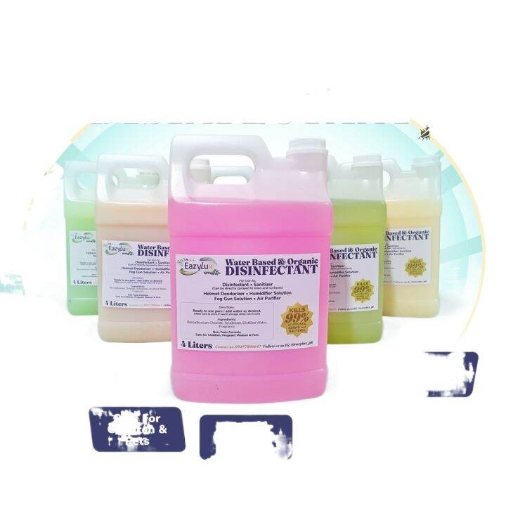 EazyLux 4Liters Disinfectant Solution Room Cleaner Waterbased Organic