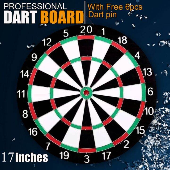 【solid wood dart board】 dart board set 17 inch professional dart board doublesided dart pin