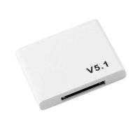 30 Pin Bluetooth 5.1 Audio Receiver A2DP Music Mini Wireless Adapter for 30Pin Jack Analog Speaker White