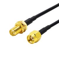 สาย RP - SMA Male to Female Wifi antenna connector Extension Cable black 10 M