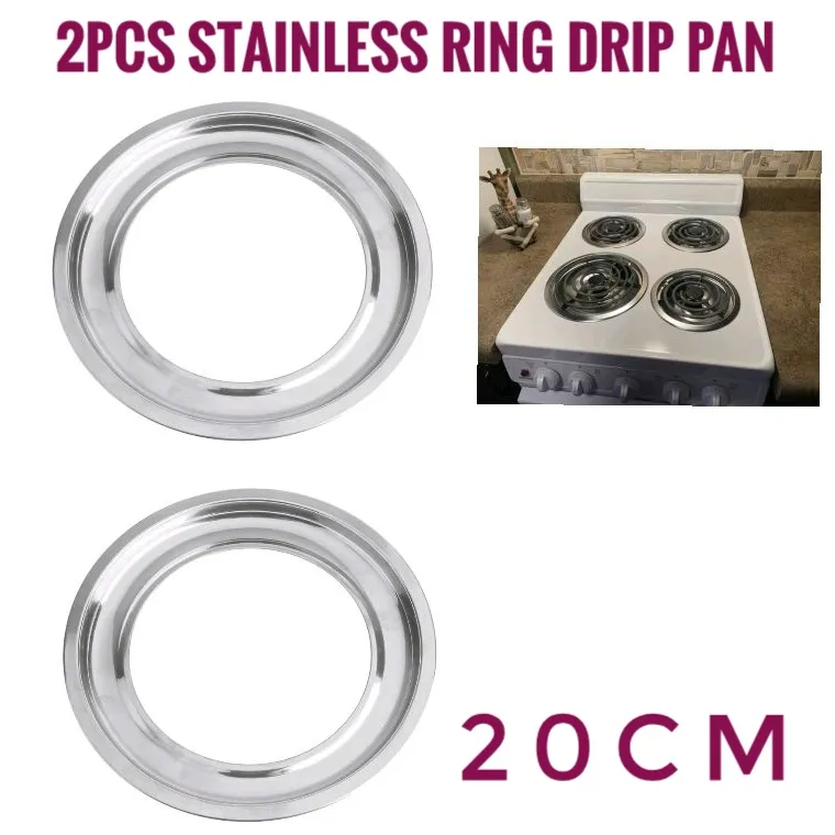 Electric Stove Burner Covers  Rustproof Stainless Steel Round