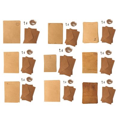 12 Pcs Vintage Kraft Paper Writing Paper European Style Paper for Letter Writing Letter Paper Stationery