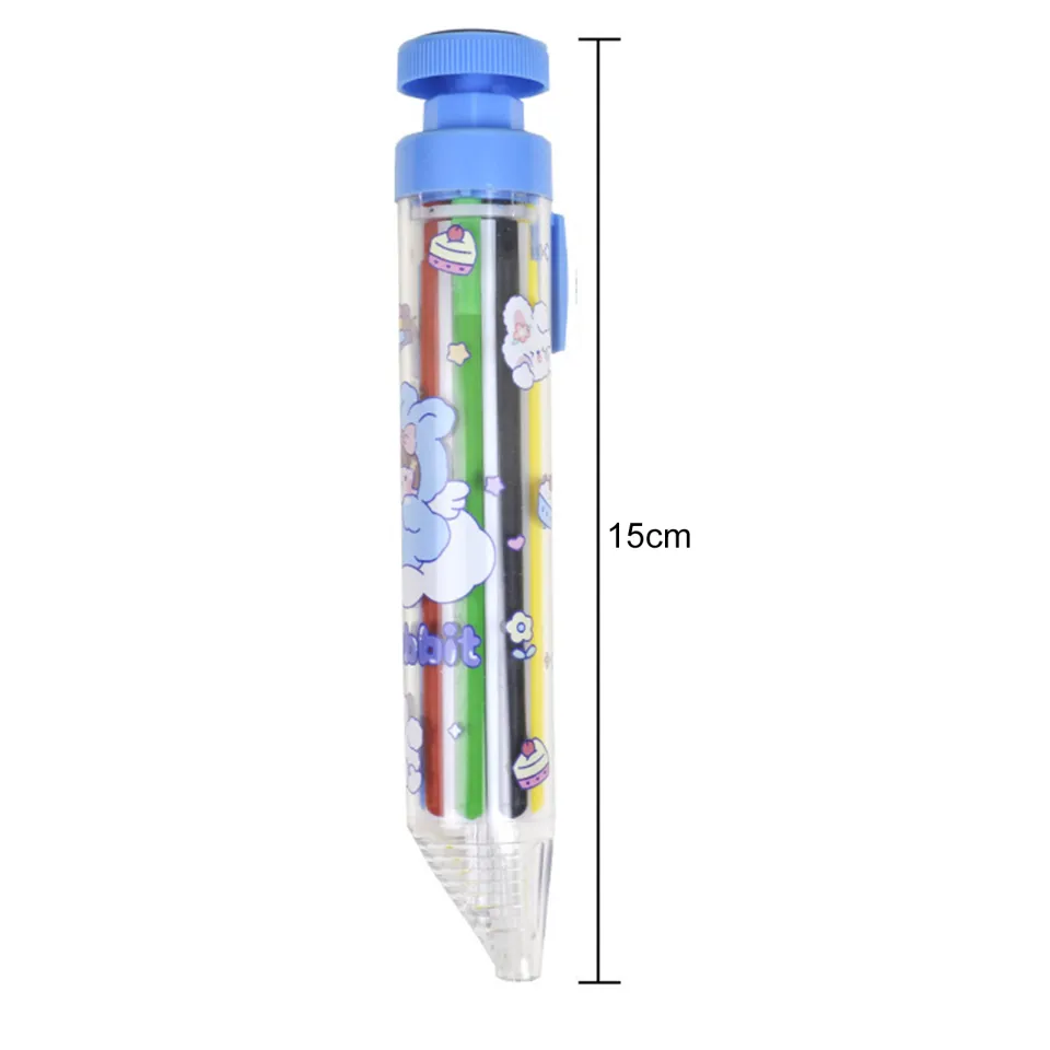 XMMSWDLA Crayons For Kids Ages 4-8 Blue Pen8-In-1 Rotating Multi-Color  Crayon Does Not Dirty Hand Crayon 8 Color Press Rotating Crayon Fine Point  Pen