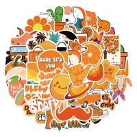 25/50PCS Cartoon Orange Small Fresh Cute Graffiti Scooter Laptop Waterproof Stickers Decorative Toys Wholesale