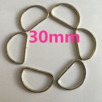 20pcs 30mm Silver Metal D Rings Buckle Hook Loop Strap garment clothes DIY Needlework Luggage Sewing DIY Accessories Belts