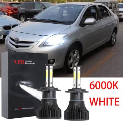 New สําหรับ TOYOT VIOS NCP93 2008 20092010 ชุดหลอดไฟหน้าฮาโลเจน LED 6000K สีขาว แบบเปลี่ยน 2011 2012 2013 (1 คู่)