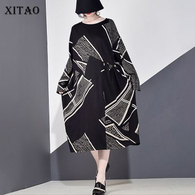 XITAO Dress Women Long Sleeve T-shirt Dress