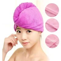 ✖✽♙ 1Pc Random Magic Dry Hair Cap Quick Dry Hair Towel Lovely Drying Bath Towel Soft Head Wrap Hat Makeup Cosmetics Hair Towels