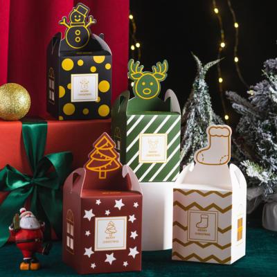 Christmas-themed Party Decorations Festive Wrapping Ideas Cartoon Animal Gift Box Christmas Party Supplies Fruit Packaging Boxes