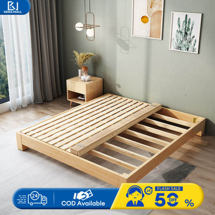 Single/Queen/King Size Solid Wood Bed Frame Bedroom Wooden Platform Bed