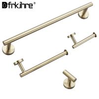 【jw】✶▣ Escovado De Ouro Conjunto Acessórios Banheiro Suporte Parede Cozinha Barra Toalha Mão Cremalheira Papel Rolo Toalete Robe Gancho Cabide Hardware