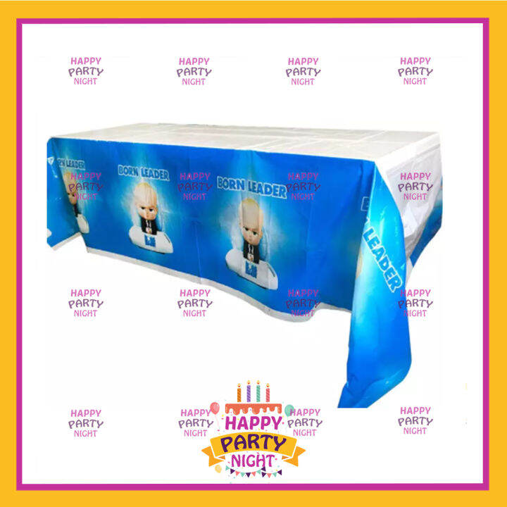 Happy Party Night Boss Baby Table Cover plastic Cover Disposable
