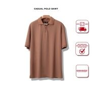 Áo Polo nam màu Caramel Cơ bản Cocozzi - Casual polo shirt