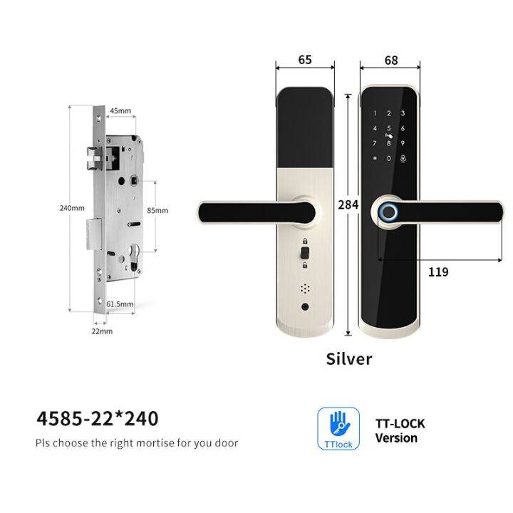 Ttlock BLT App Smart Lock Door Bell Biometric Fingerprint Digital