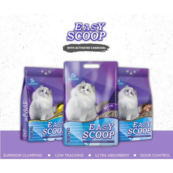 Easy Scoop Clumping Cat Litter with Activated Charcoal 10L Lazada PH