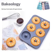 ใหม่2023❧Bakeology แม่พิมพ์ขนมอบคัพเค้กซิลิโคน6แม่พิมพ์แบบมีโพรงแบบไม่ติดอุปกรณ์อบขนมแบบ DIY ถาดขนมปัง