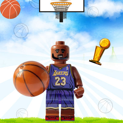 LeBron James Brick Toy NBA Player Cartoon Action Model CollectiblesLeBron James Brick ToyNBA Player Action Model Collectibles Building Block ToyCartoon Lego-Compatiblefor Fans Kids