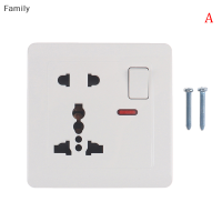 Family Flower Flash Sale ซ็อกเก็ตผนังสากลที่มีสวิทช์ไฟ LED 5รู USB Wall Power Socket