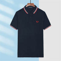 ?ลดกระหน่ำ?สินค้าใหม่ Fred Perry ผ้าฝ้ายแท้เสื้อยืดแบรนด์คลาสสิกเรียบง่ายผู้ชายแขนสั้นโลโก้เย็บปักถักร้อยตกแต่งสบายและทนทานเยาวชนเสื้อ