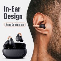 TWS Wireless Ear Clip Bone Conduction Headphones fones Bluetooth 5.3 Ear Clip on Ear Earring sports earphones earbud hooks with Mic