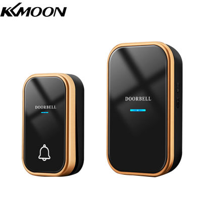 KKmoon Self-Powered Doorbell ออดไร้สายออดสมาร์ทกันน้ำพร้อม36 Melodies 150M ช่วง Led Flash สำหรับ Home Partments ธุรกิจห้องเรียน