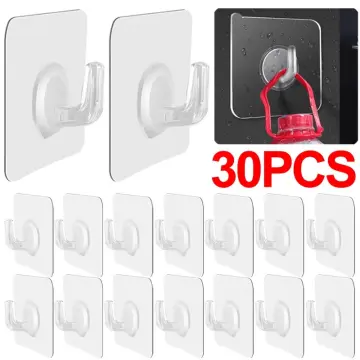 Cheap 10/20pcs Transparent Wall Hook Strong Self Adhesive Door