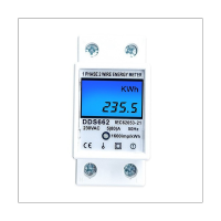 Din Rail Digital Single Phase Reset Zero Energy Meter AC 220V Kwh Voltage Current Power Consumption Meter A