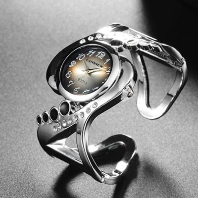 （A creative）การออกแบบใหม่ผู้หญิงกำไลข้อมือนาฬิกาข้อมือควอตซ์คริสตัลหรูหรา R Elojes R Hinestonefemale นาฬิกาขายร้อน Eleagnt Mujer นาฬิกา