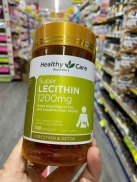 Đủ bill Mầm đậu nành Úc HealthyCare Supper Lecithin 1200mg 100v
