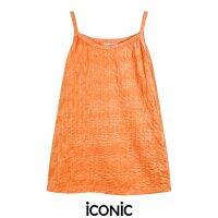 iCONiC ORANGE GLITTER MGNUM TOP #0479 เสื้อผญ ผ้ายืด สีส้ม ปักเลื่อม ทั้งตัว อก32" ยาว22" เสื้อแฟชั่น เสื้อผ้าผญ เสื้อผู้หญิง เสื้อทำงาน เสื้อชีฟอง