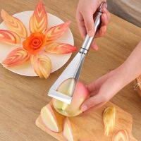 Stainless Steel Triangle Fruit Carving Knife Apple Vegetable Carved Peeling Knife Watermelon Baller Scoop Kitchen Accessories