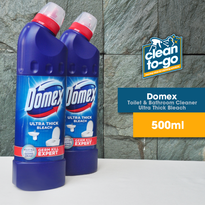 Domex Ultra Thick Bleach Toilet Cleaner Classic Antibacterial 500mL ...