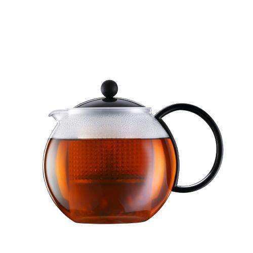 BODUM plastic filter teapot black 1.0L ASSAM 184401 Lazada