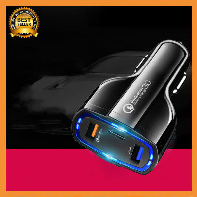 ที่ชาร์จในรถ 7A ที่ชาร์จแบตในรถ ชาร์จเร็ว USB car charger quick charge หัวชาร์จ อะแดปเตอร์ ชาร์จในรถ 3ช่อง usb QC3.0