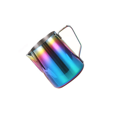 Colorful Coffee Espresso Pitcher Creamer Macchiato Cappuccino Art Maker Pitcher Cup Stainless Steel Milk Frothing Jug 350600ML