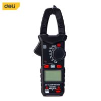 Deli Handheld Clamp On Digital Multimeter จอแสดงผลสูงสุด1999 Auto Ranging AC DC Voltage Current Resistance Clamp