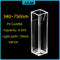 พลาสติกที่ใช้แล้วทิ้ง Cuvette Polystyrene PS Cuvette 4.5Ml ความจุมาตรฐานประเภทสองด้าน Clear Cat NO.14955125 100 Eapk