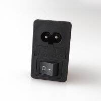 ✘▤ LZ-8-F3 C8 Power Socket with Black Switch Fuse Snap-in Type Power Socket Switch 4pin Rocker Switch