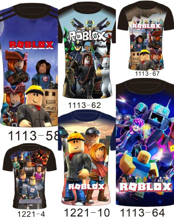 [ New ] Kid's Jersey Cartoon Roblox Short Sleeve 