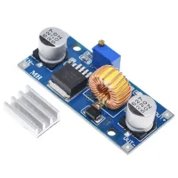 DC-DC XL4015 5A 4-38V to 1.25-36V 24V 12V 9V 5V adjustable decompression power supply module with heat sink