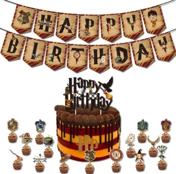 Magical Wizard Birthday Cake Topper Harry Happy Birthday Cake Topper Party  Decoration Supplies