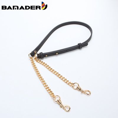 BAMADER Chains Bag Strap Replacement Metal Chain Shoulder Straps Adjustable leather Chain Woman Bag Accessories Obag DIY Strap