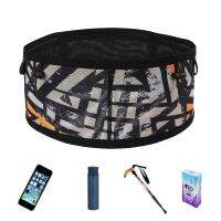 ○ QUESHARK Running Waist Bag Elastic Mesh Close-fitting Cell Phone Bag Multifunctional Large Capacity Cycling Mountain Water Bag