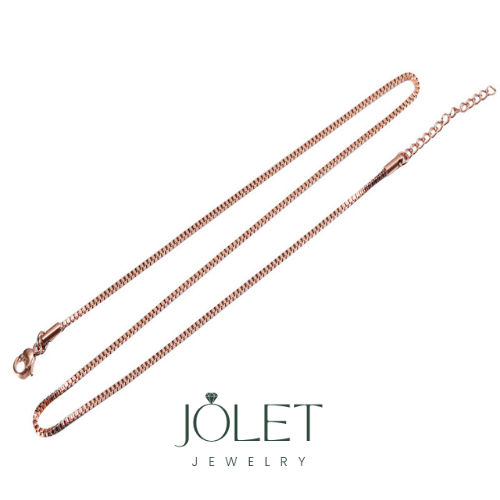 jolet-สร้อยคอ-ลายโซ่เหลี่ยม-หนา2mm-ปรับระดับ-สร้อยคอสีเงิน-สร้อยสีพิ้งโกล-สร้อยคอสีทอง-สร้อยคอสแตนเลสแท้-สร้อยคอไม่ลอ