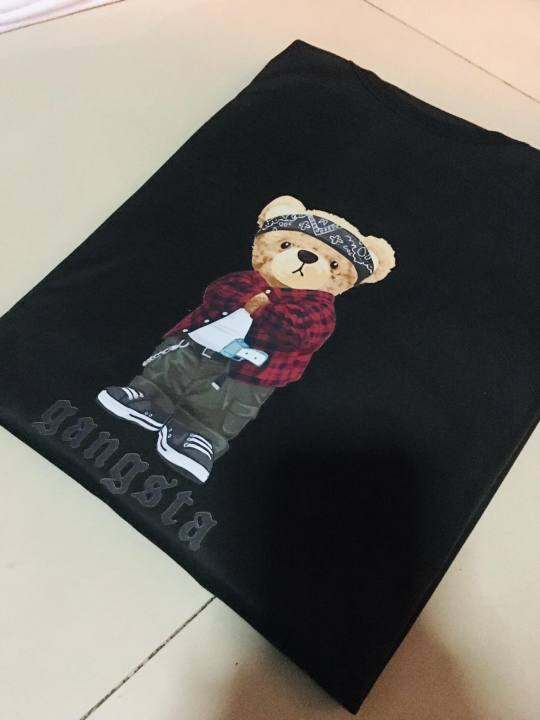 เสื้อยืด-สกรีนลาย-แบร์ๆ-bear-ผ้าบาง-กันแดด