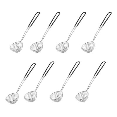 8Pcs Hot Pot Strainer Scoops, Stainless Steel Hot Pot Strainer Spoons 2.5 Inch Mini Mesh Skimmer Spoon with Handle