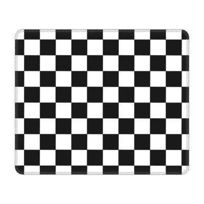 Black And White Checkered Mouse Pad Anti-Slip Rubber Mousepad Gaming Computer PC Table Pads Geometric Checkerboard Mouse Mat