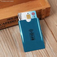 ♣ 10PC Anti Rfid Blocking Reader Lock Card Holder Id Bank Card Case Protection Aluminium Metal Smart Anti-theft Credit Card Holder