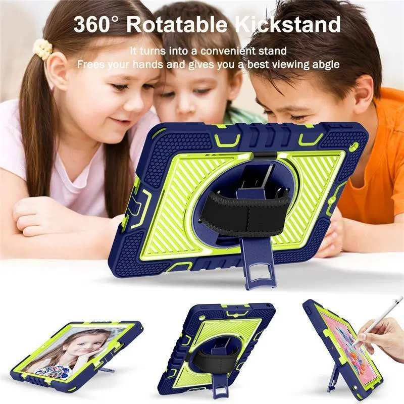 iPad 10.2 2019/2020 Heavy Duty 360 Case with Hand Strap